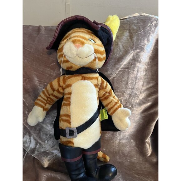 Shrek 2 Puss In Boots Bendable Plush Cat Beverly Hills Teddy Co 16" - Picture 1 of 16